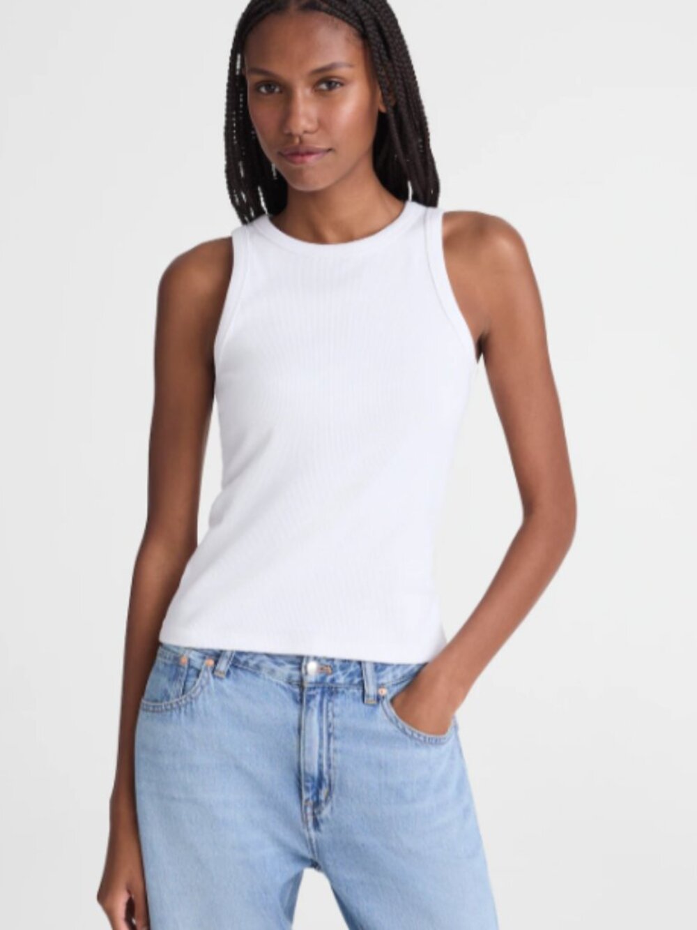Madewell The Essential Ribbed Tank Size Large (Yellow)